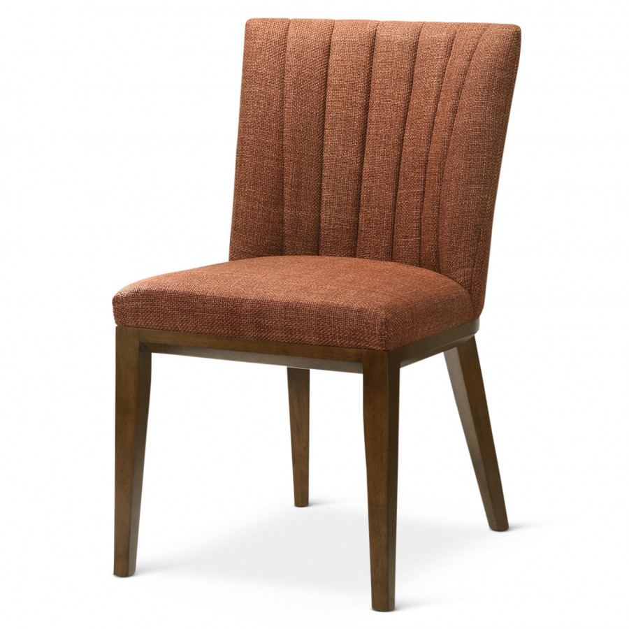 Ashcroft Elmwood Dining Chair (Set Of 2) - Orange Fabric