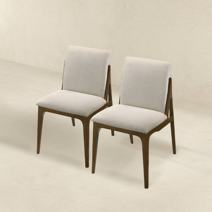 Ashcroft Grivelle Dining Chair (Set Of 2) - Cream Fabric