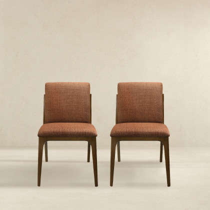 Ashcroft Grivelle Dining Chair (Set Of 2) - Orange Fabric