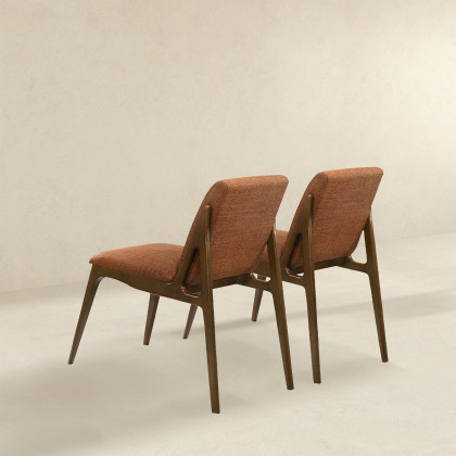 Ashcroft Grivelle Dining Chair (Set Of 2) - Orange Fabric