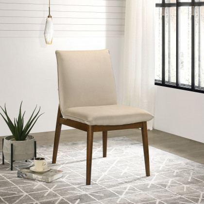 Ashcroft Monza Velvet Dining Chair (Set Of 2) - Beige