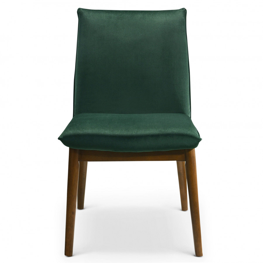 Ashcroft Monza Velvet Dining Chair (Set Of 2) - Dark Green