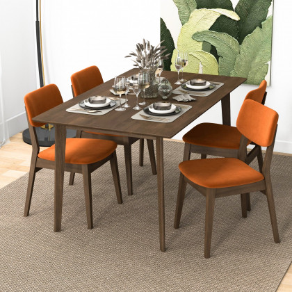 Ashcroft - Velvet Solid Back Side Chair (Set Of 2)