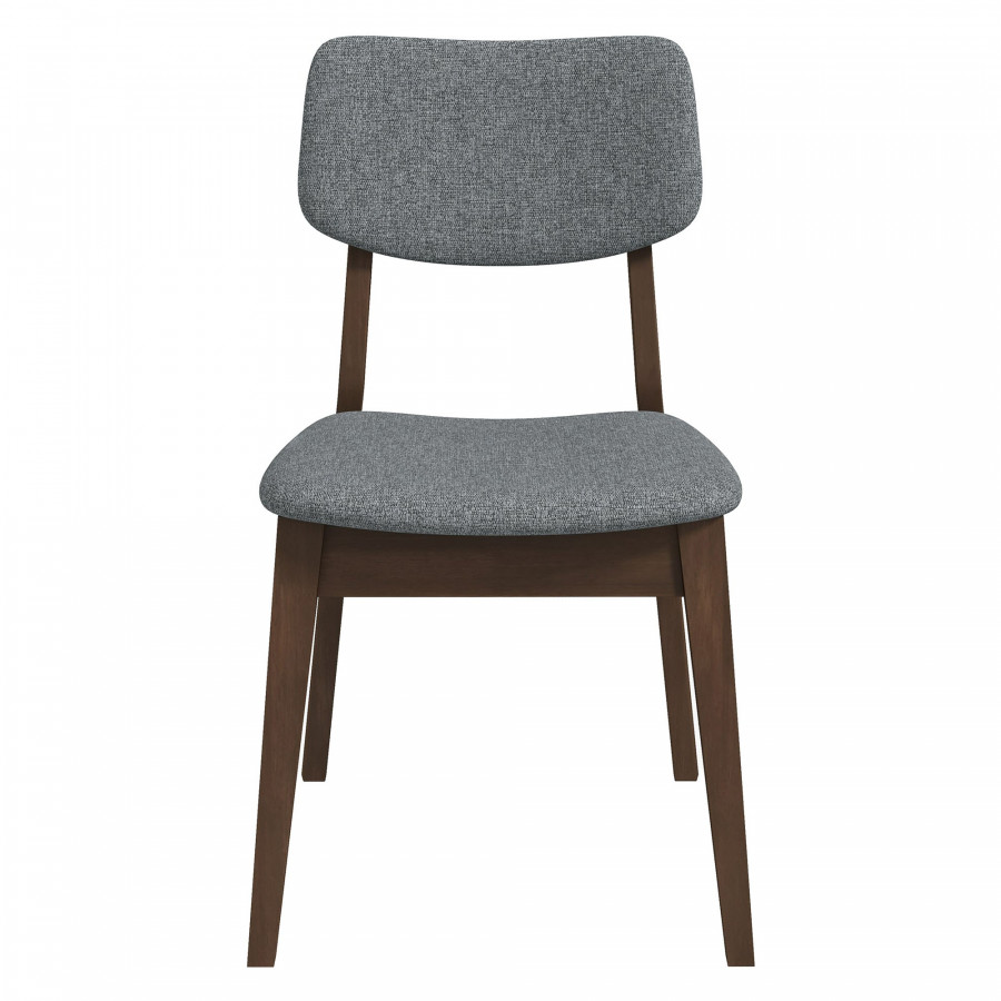 Ashcroft Fabric Solid Back Side Chair (Set Of 2) - Dark Gray