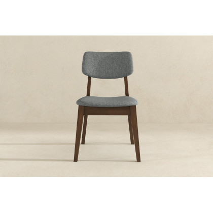 Ashcroft Fabric Solid Back Side Chair (Set Of 2) - Dark Gray