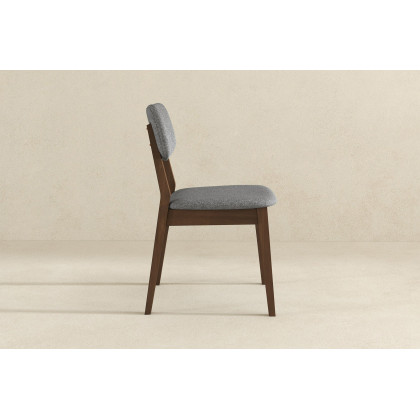 Ashcroft Fabric Solid Back Side Chair (Set Of 2) - Dark Gray