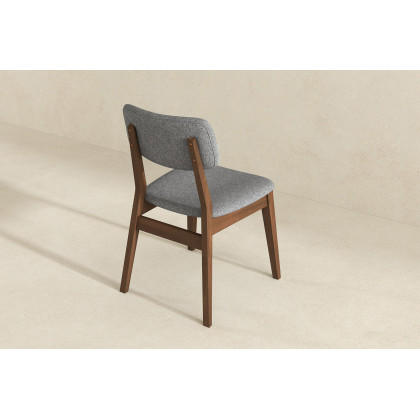 Ashcroft Fabric Solid Back Side Chair (Set Of 2) - Dark Gray