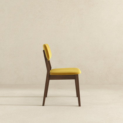 Ashcroft Velvet Solid Back Side Chair (Set Of 2) - Dark Yellow
