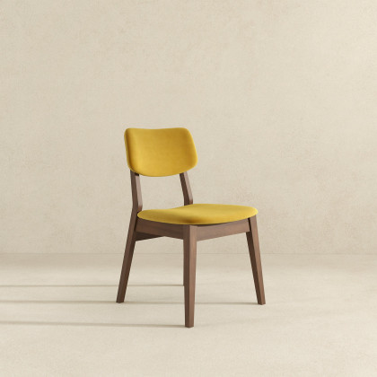 Ashcroft Velvet Solid Back Side Chair (Set Of 2) - Dark Yellow