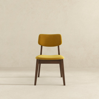 Ashcroft Velvet Solid Back Side Chair (Set Of 2) - Dark Yellow