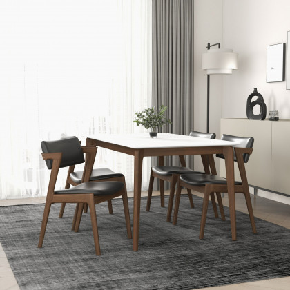 Ashcroft Edwin Dining Chair (Set Of 2) - Black Vegan Leather