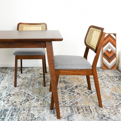 Ashcroft Kaden Dining Chair (Set Of 2) - Dark Gray Linen