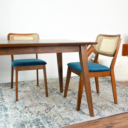 Ashcroft Kaden Dining Chair (Set Of 2) - Navy Blue Velvet