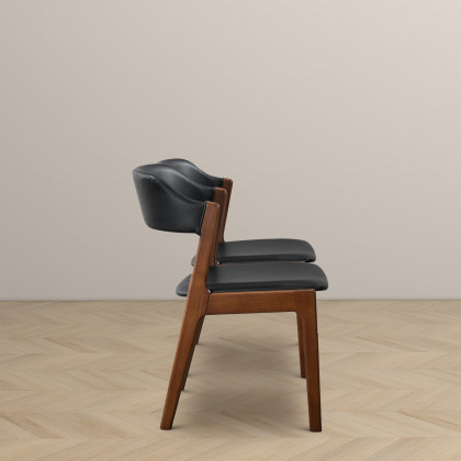 Ashcroft - Enzo Leather Dining Chair (Set Of 2) in Black