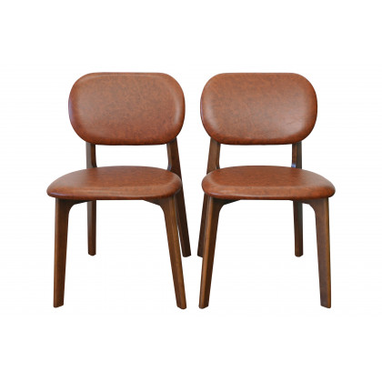 Ashcroft Kelsey Leather Dining Chair (Set Of 2) - Brown