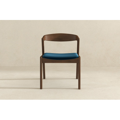 Ashcroft Dakota Velvet Upholstered Solid Wood Dining Chair (Set Of 2) - Blue