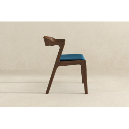 Ashcroft Dakota Velvet Upholstered Solid Wood Dining Chair (Set Of 2) - Blue