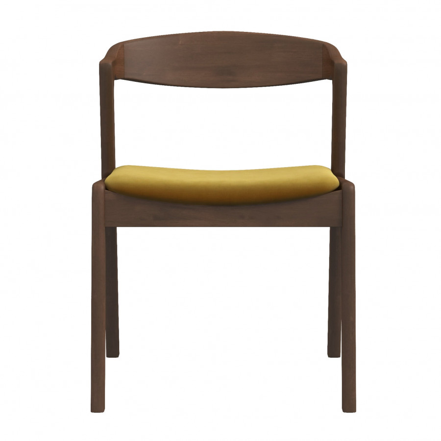 Ashcroft - Dakota Dark Yellow Velvet Dining Chair (Set Of 2)