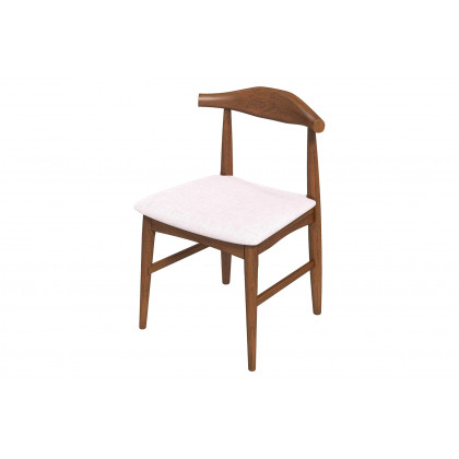 Ashcroft Damian Mid-Century Solid Wood Dining Chair - Beige