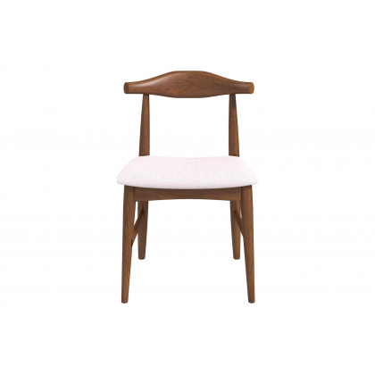 Ashcroft Damian Mid-Century Solid Wood Dining Chair - Beige