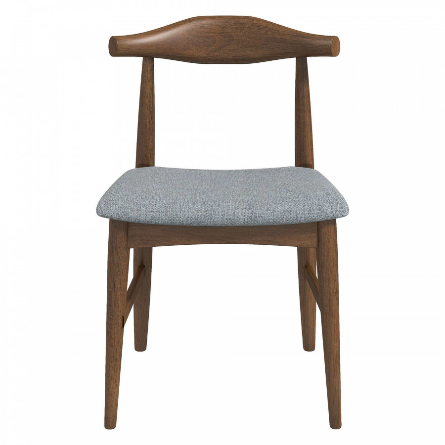Ashcroft Damian Mid-Century Solid Wood Dining Chair - Gray