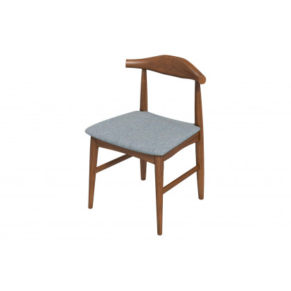 Ashcroft Damian Mid-Century Solid Wood Dining Chair - Gray
