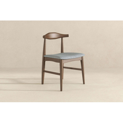 Ashcroft Damian Mid-Century Solid Wood Dining Chair - Gray