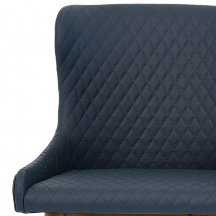 Ashcroft - Robin Dining Chair Set of 2 - Navy Blue Vegan Leather