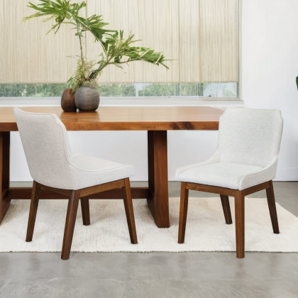 Ashcroft - Ellis Dining Chair Set of 2 in Beige Linen
