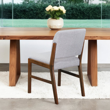 Ashcroft - Caldwell Dining Chair Set of 2 - Light Gray Boucle