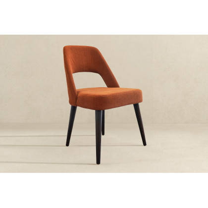 Ashcroft Juliana Mid-Century Modern Fabric Dining Chair (Set Of 2) - Burnt Orange