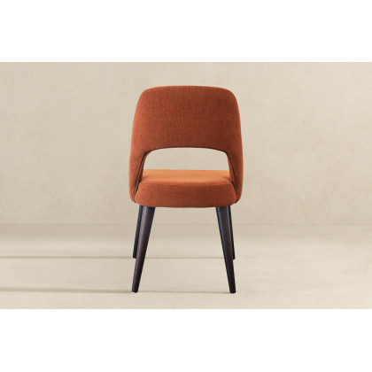 Ashcroft Juliana Mid-Century Modern Fabric Dining Chair (Set Of 2) - Burnt Orange