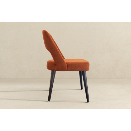 Ashcroft Juliana Mid-Century Modern Fabric Dining Chair (Set Of 2) - Burnt Orange