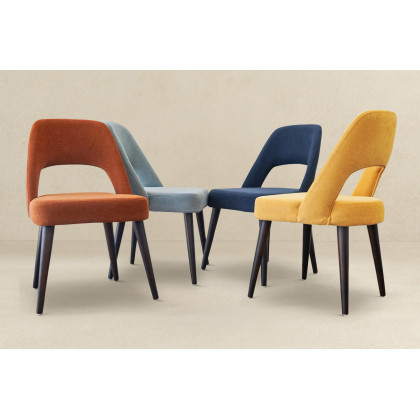 Ashcroft Juliana Mid-Century Modern Fabric Dining Chair (Set Of 2) - Burnt Orange