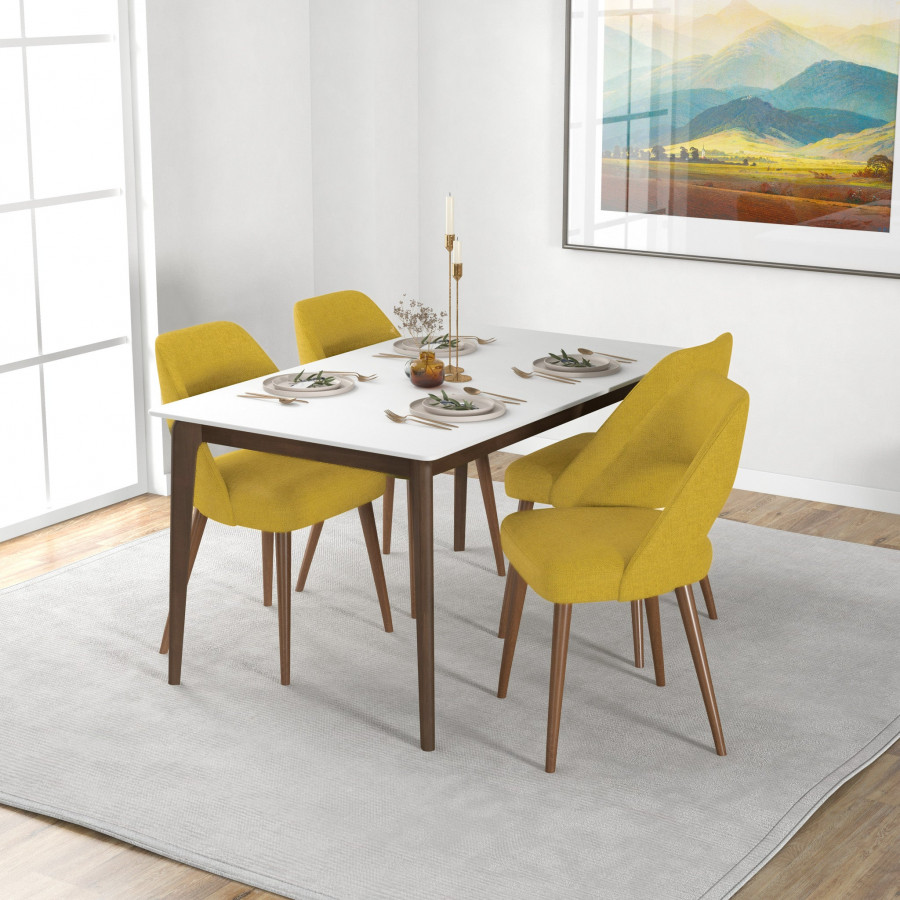 Ashcroft - Juliana Mid-Century Modern Fabric Dining Chair (Set Of 2)