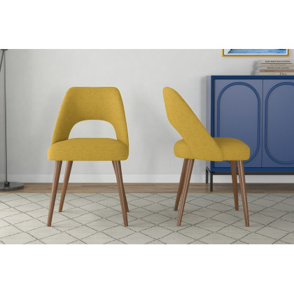 Ashcroft - Juliana Mid-Century Modern Fabric Dining Chair (Set Of 2)
