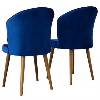 Ashcroft Parsons Dining Chair (Set of 2) - Navy Blue Velvet