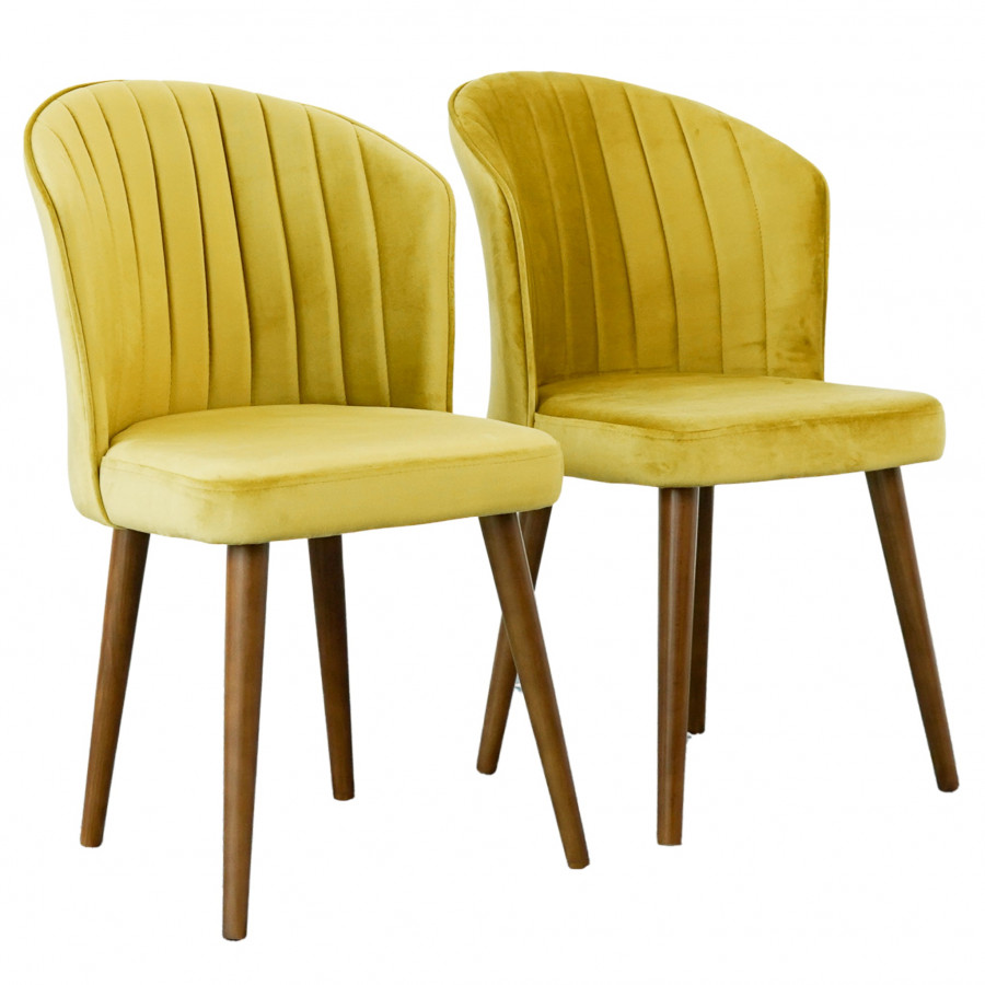 Ashcroft Parsons Dining Chair (Set of 2) - Gold Velvet