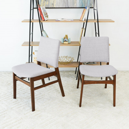 Ashcroft - Gusto Fabric Dining Chair (Set Of 2) in Light Gray
