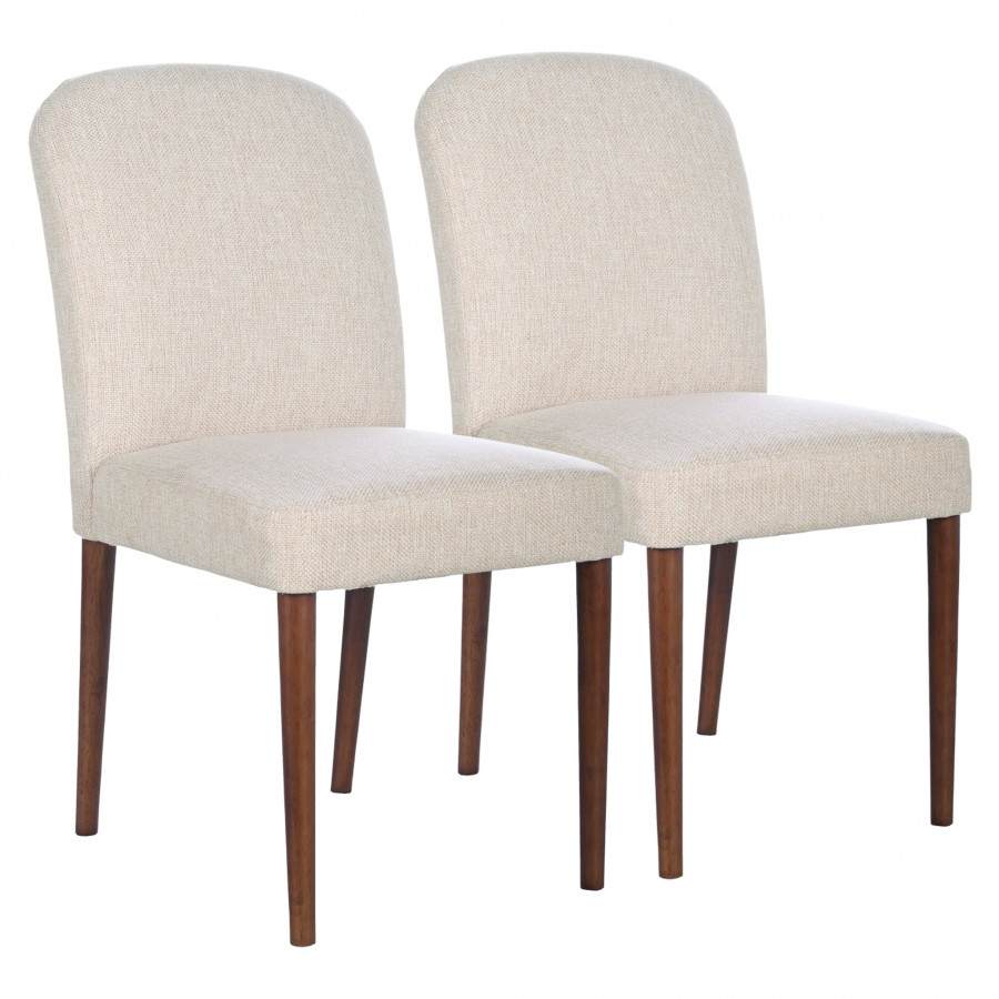 Ashcroft - Capri Beige Fabric Dining Chair (Set Of 2)