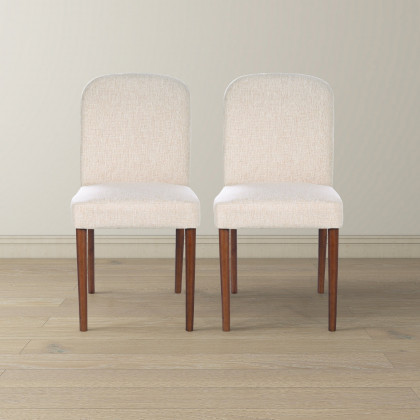 Ashcroft - Capri Beige Fabric Dining Chair (Set Of 2)