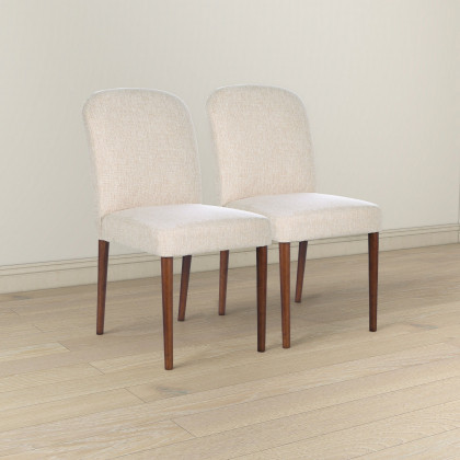 Ashcroft - Capri Beige Fabric Dining Chair (Set Of 2)