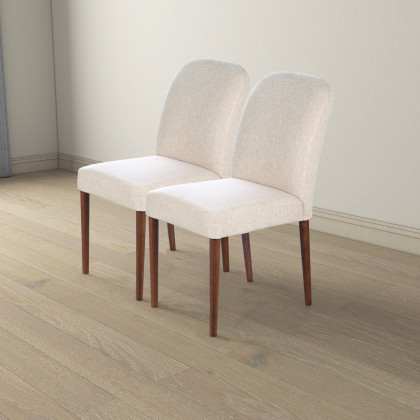 Ashcroft - Capri Beige Fabric Dining Chair (Set Of 2)