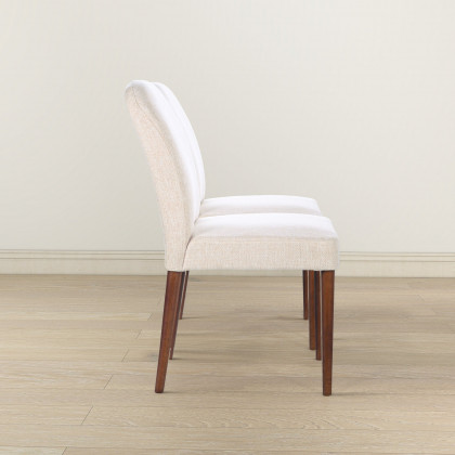 Ashcroft - Capri Beige Fabric Dining Chair (Set Of 2)