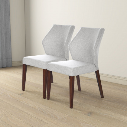 Ashcroft - Luca Light Gray Fabric Dining Chair (Set Of 2)