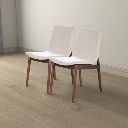 Ashcroft - Ravel Beige Fabric Dining Chair Set of 2