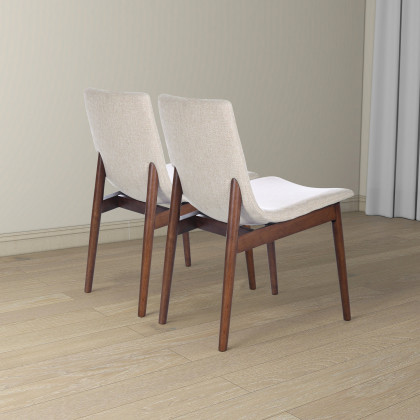 Ashcroft - Ravel Beige Fabric Dining Chair Set of 2