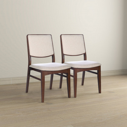 Ashcroft - Skylar Beige Fabric Dining Chair (Set Of 2)