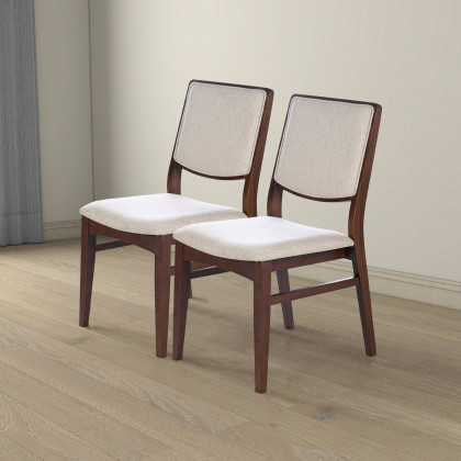 Ashcroft - Skylar Beige Fabric Dining Chair (Set Of 2)