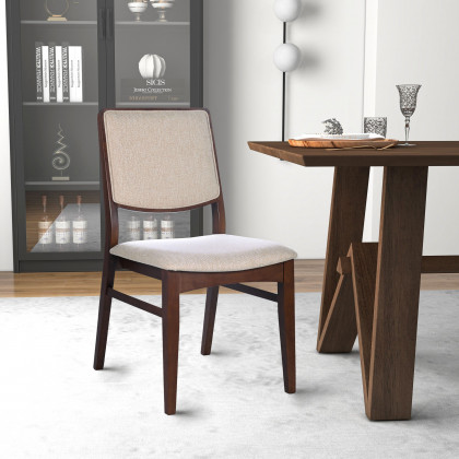 Ashcroft - Skylar Beige Fabric Dining Chair (Set Of 2)